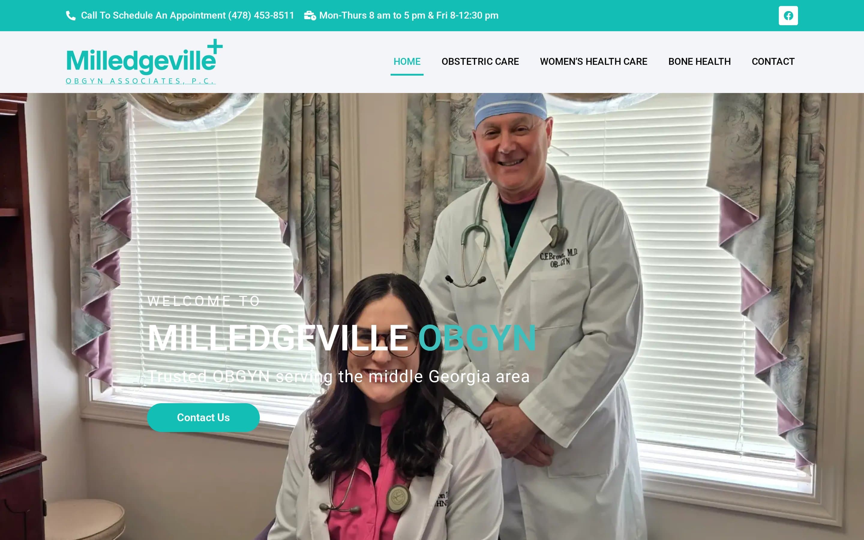 Milledgeville OBGYN Associates website