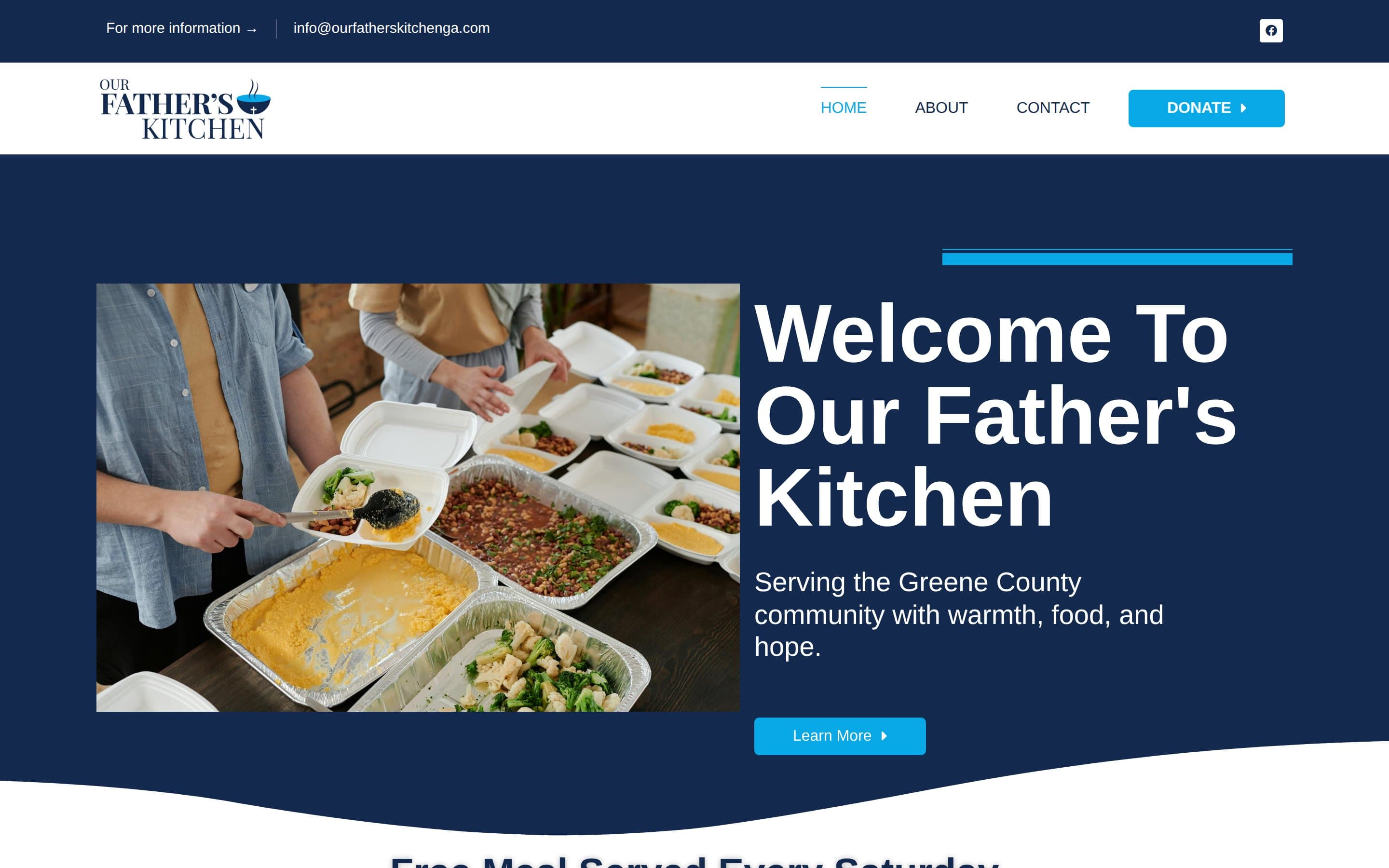 Our Father's Kitchen website